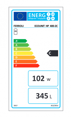 Boiler cu acumulare Ferroli, din otel cu 2 serpentine, rezistenta de 2 kW, model Ecounit HP 400-2C 400 litri [3]