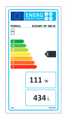 Boiler cu acumulare Ferroli, din otel cu 2 serpentine, rezistenta de 2 kW, model Ecounit HP 500-2C 500 litri [3]
