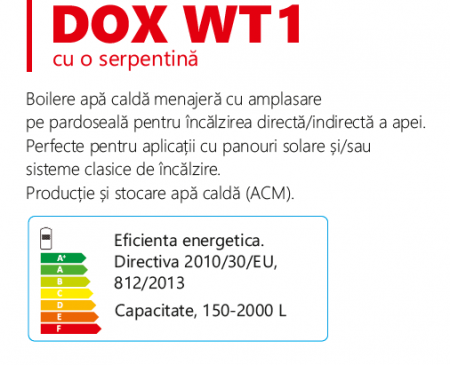 Boiler cu o serpentina 150 litri Radox DOX WT1 [1]