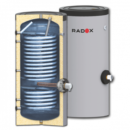 Boiler cu 2 serpentine pentru pompe de caldura 500 litri Radox DOX WT2 SX [3]