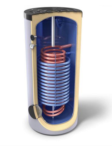 Boilere termoelectrice - Boiler de pardoseala cu doua serpentine in paralel 300 litri Tesy EV 13S+17S 300 65