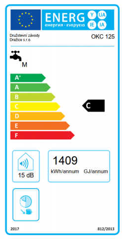 Boiler de perete termoelectric vertical cu o serpentina 0,7 mp Drazice OKC 125 litri [2]