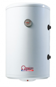 Boilere termoelectrice - Boiler termoelectric cu serpentina si rezistenta, 80 litri, dreapta, rezervor emailat, Omega ErP