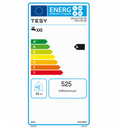 Boiler electric Tesy model Compact 7 montaj deasupra lavoarului 7 litri 1500W clasa A [1]