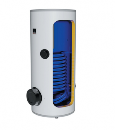 Echipamente de incalzire si producere ACM - Boiler stativ indirect Drazice OKC 300 NTR/BP 300 litri, o serpentina, 10 bar, cu racorduri laterale si flansa de curatare laterala