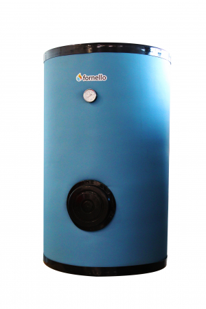 Echipamente de incalzire si producere ACM - Boiler pentru pompa de caldura cu serpentina marita FORNELLO SOL HP 300 LT 1S montaj pe sol, izolatie termica, manta de protectie , flansa de vizitare
