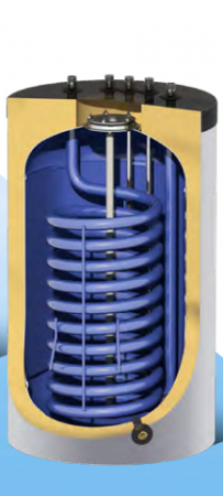 Boilere termoelectrice - Boiler stativ indirect Nobel, 160 litri, 8 bar, cu o serpentină