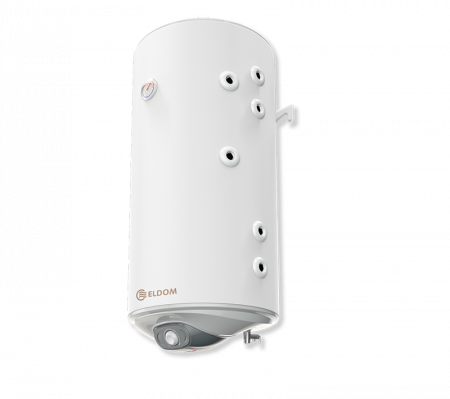 Echipamente de incalzire si producere ACM - Boiler termoelectric Eldom seria Green Line 120 litri cu doua serpentine in paralel si rezistenta electrica 3 kW