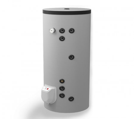 Echipamente de incalzire si producere ACM - Boiler termoelectric Eldom seria Green Line 200 litri cu doua serpentine in paralel si rezistenta electrica 3 kW