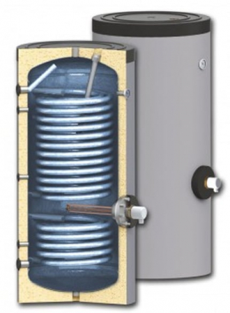 Echipamente de incalzire si producere ACM - Boiler fara rezistenta cu doua serpentine marite 300 litri, cu accesorii, Sunsystem model SWP2N  300