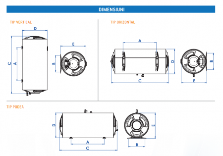 Boiler termoelectric cu o serpentina pe dreapta, Nobel 1.5 kW 200 litri [2]