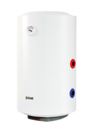 Echipamente de incalzire si producere ACM - Boiler termoelectric Ferroli, cu rezistenta electrica si serpentina, model PowerTermo 100 litri