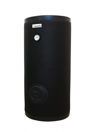 Boilere termoelectrice - Boiler cu o serpentina FORNELLO SOL 150 LT 1S, pentru centrala termica si solar, montaj pe sol, izolatie termica, manta de protectie , flansa de vizitare