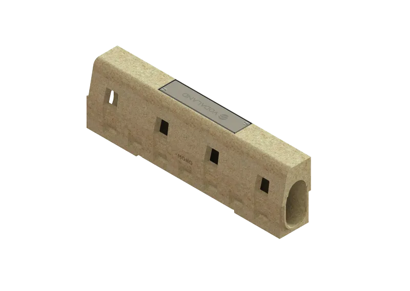 Rigole exterioare si accesorii - Bordura polimerbeton cu capac de revizie zincat LN100 H300 D400 1000x150x300 Vodaland gama Drain