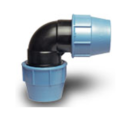 Cot 90° PEhD compresiune, 25 x 25 Fitinguri PehD compresiune - Cot 90° PEhD compresiune, 25 x 25