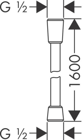 Furtun dus Hansgrohe Isiflex 1.6 m negru mat [1]