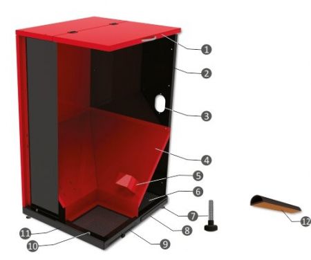Rezervor peleti Sunsystem FH-500 volum 500 litri [1]