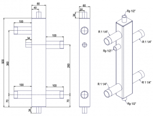 Butelie de egalizare 80/60 + izolatie - 4,5 mc/h, SINUS [1]