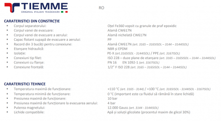 Butelie de egalizare fara izolatie, debit 2.5 m³/h, 1"F, Tiemme [2]