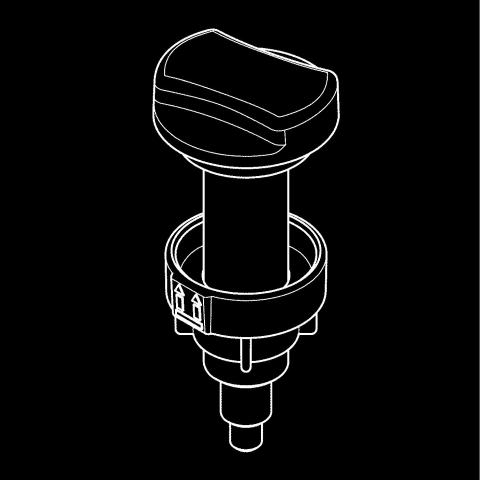 Accesorii bucatarie - Buton evacuare automata pentru chiuvete bucatarie Grohe rotund, crom