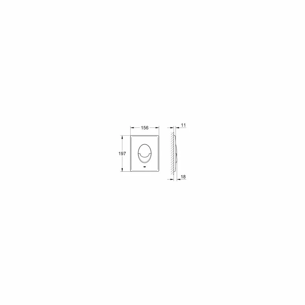 Rezervor wc cu cadru incastrat cu clapeta alba Skate Air Grohe Rapid SL [2]