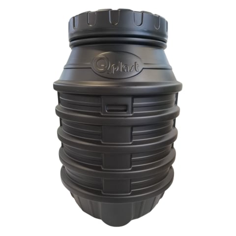 Camine apometru - Camin apometru HDPE triplustrat D.800 H.1200 negru cu capac