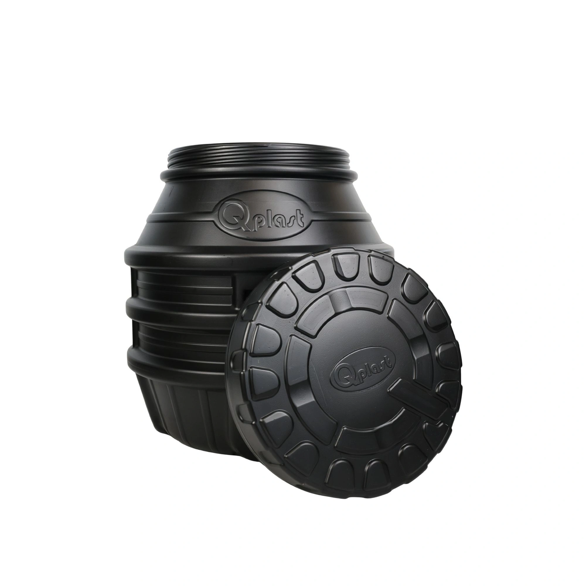 Echipamente pentru tratarea si pomparea apei - Camin apometru HDPE triplustrat D.800 H.900 negru cu capac