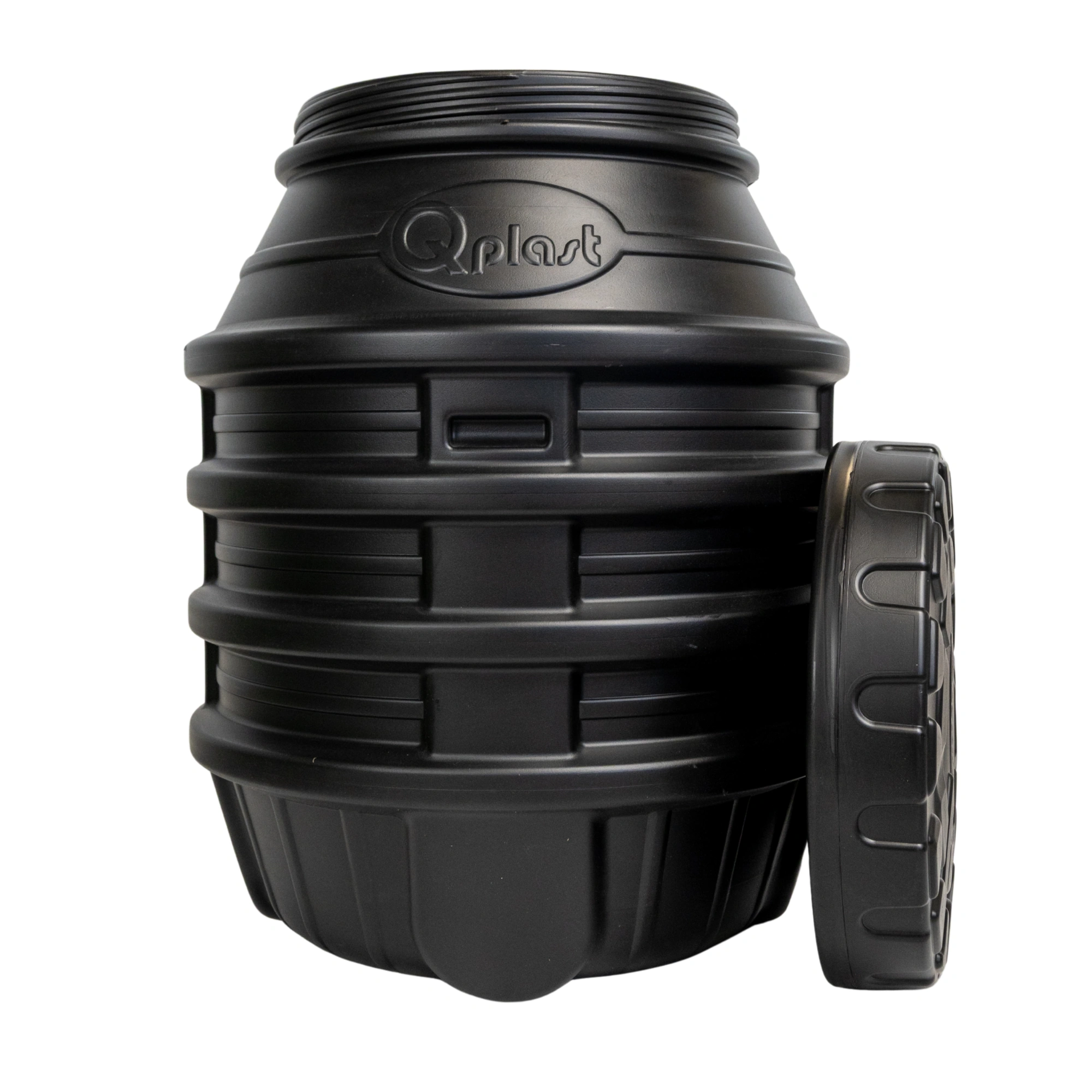 Camin apometru HDPE triplustrat D.800 H.1050 negru cu capac [2]