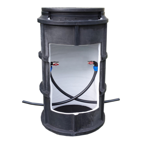 Echipamente pentru tratarea si pomparea apei - Camin apometru Valrom VALWater dublustrat D. 550 H=1100 instalatie 1'' filtru si capac