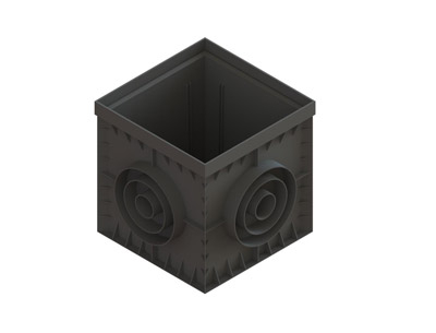 Tevi, fitinguri, robineti si accesorii - Camin din polipropilena model BASE, negru patrat A15-C250 300x300 - Vodaland gama Drain