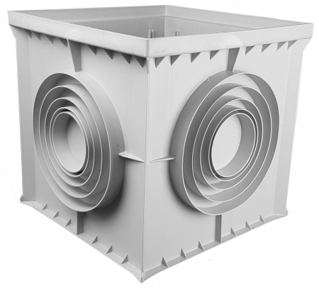 Tevi, fitinguri, robineti si accesorii - Camin din polipropilena model BASE, patrat gri tip I A15-C250 550x550 - Vodaland gama Drain