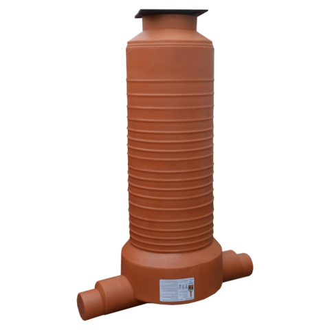 Instalatii de apa si canalizare - Camin racord/inspectie Valrom VALPlast complet echipat DN500 1IN 1OUT D. 200/160 H1250 B125 capac C250