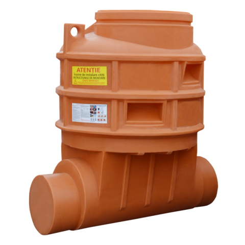 Instalatii de apa si canalizare - Camin vizitare Valrom VALPlast 1IN D. 500 1OUT D. 500 H=1010