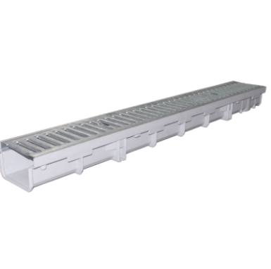 CANALE COLECTOARE - CANAL MODULAR PP JOS 130 x 70 x 1000 GRILAJ GALV A15 - VALROM GAMA PluviKIT