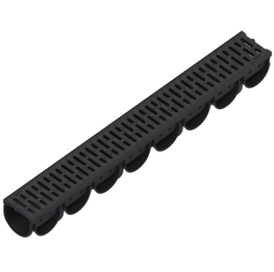 Tevi, fitinguri, robineti si accesorii - CANAL MODULAR SPARK PP 125 x 100 x 1000 GRILAJ PP A15 - VALROM GAMA PluviKIT