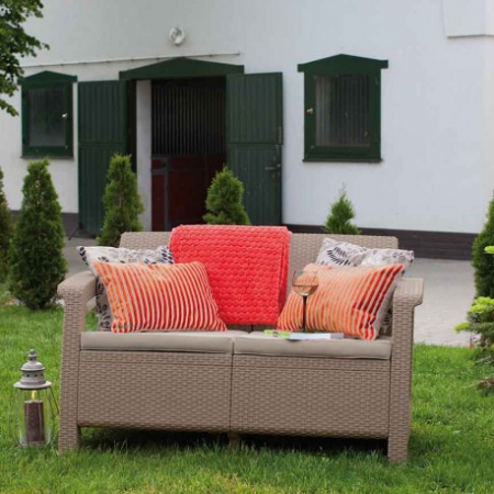 Canapea cu 2 locuri, cappuccino, Keter Corfu Love Seat [1]