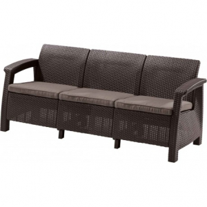 Canapea de gradina, maro, 3 locuri, Keter Corfu Love Seat [4]
