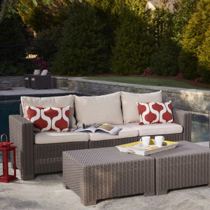 Canapea pentru gradina, 3 locuri, cappucino, Keter California [4]