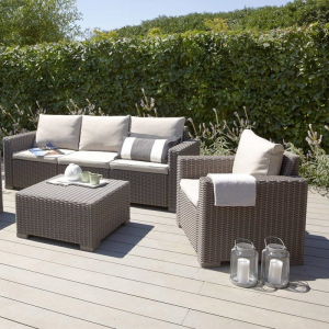 Canapea pentru gradina, 3 locuri, cappucino, Keter California [7]