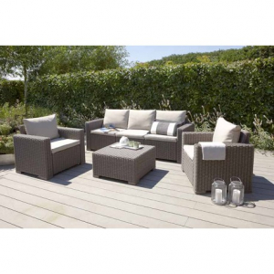 Set mobiler de gradina, cu canapea 3 locuri, cappucino, Keter California [5]