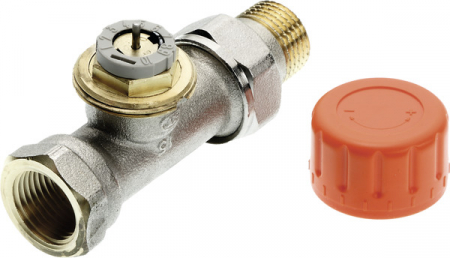 Tevi, fitinguri, robineti si accesorii - Corp cu robinet termostatic TECE, de trecere, 1/2''x1/2"