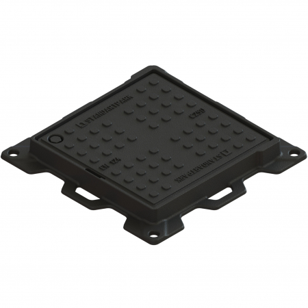 Echipamente pentru retele stradale de apa - Capac din fonta patrat 400x400 PL.290x290 Hext.42 EUROPE C250 - Vodaland gama Urban
