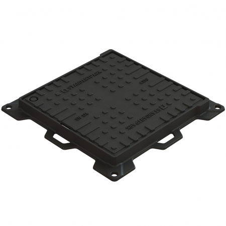 Echipamente pentru retele stradale de apa - Capac din fonta patrat 500x500 PL.393x393 Hext.42 EUROPE C250 - Vodaland gama Urban