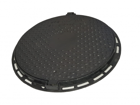 Echipamente pentru retele stradale de apa - Capac din fonta rotund D.667 PL.560 Hext.40 cu inchizator B125 - Vodaland gama Urban