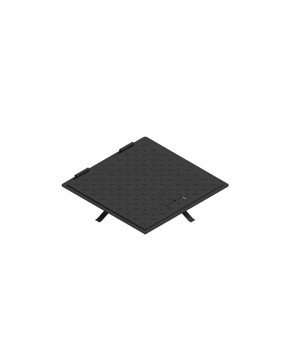 Capace stradale - Capac din metal vopsit access patrat 400x400 PL.340x340 Hext.33 pietonal cu maner - Vodaland gama Urban