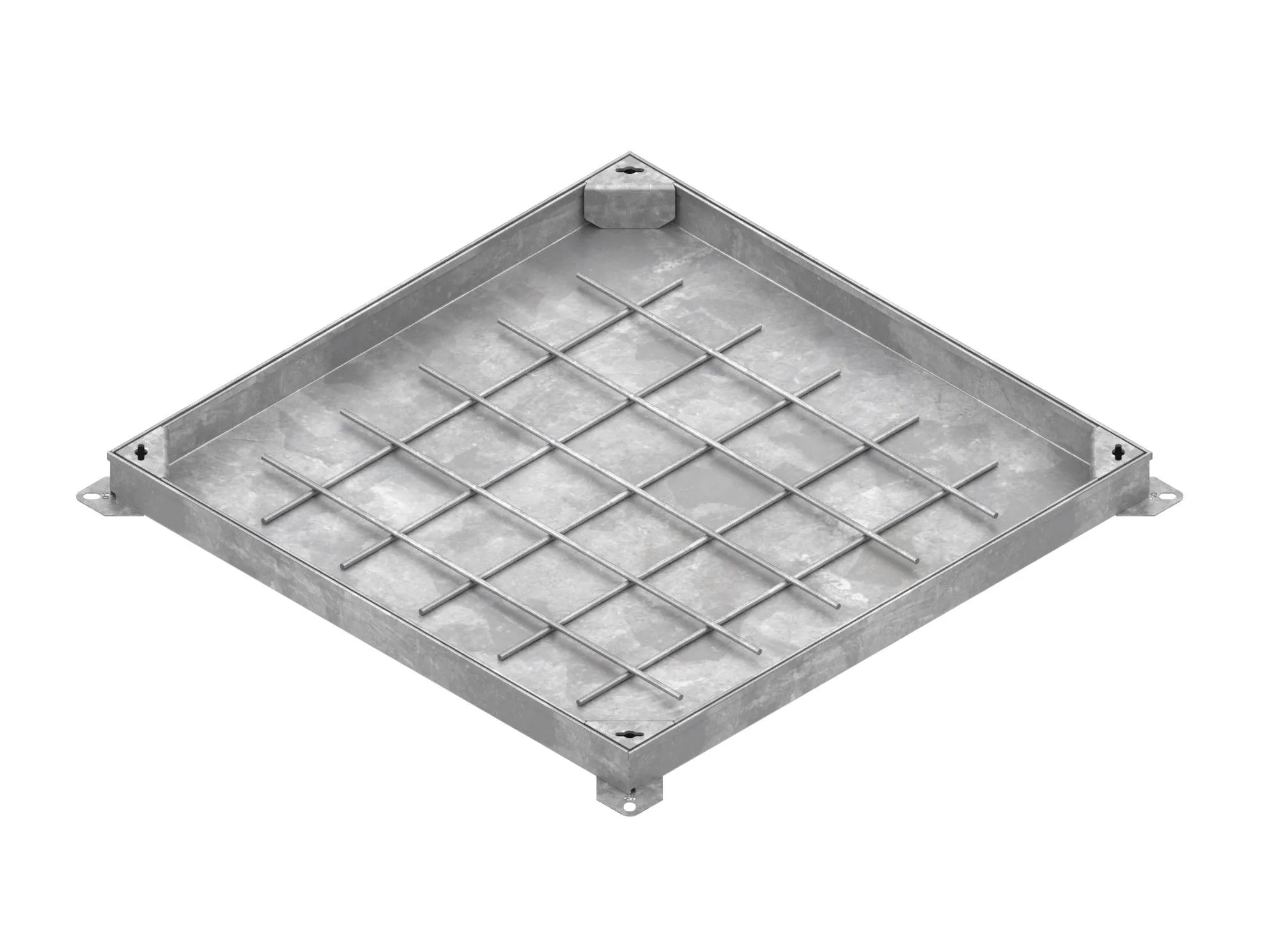 Capace stradale - Capac otel zincat UNIFILL ascuns patrat 664x664 PL.600x600 Hext.50 cu inchizator K3 Vodaland gama Urban