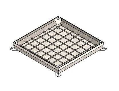 Instalatii de apa si canalizare - Capac otel zincat UNIFILL ascuns patrat 790x790 PL.700x700 Hext.100 Hin.62 cu inchizator B125 Vodaland gama Urban