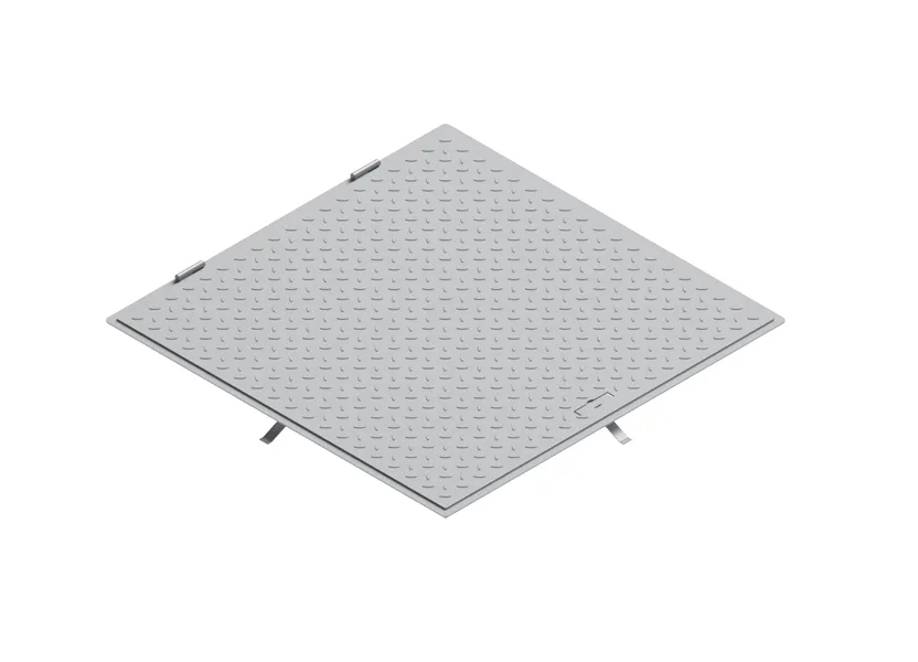 Capace stradale - Capac otel zincat access patrat 800x800 PL.740x740 Hext.33 pietonal cu maner - Vodaland gama Urban