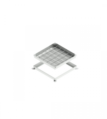 Echipamente pentru retele stradale de apa - Capac otel zincat seria UNIFILL, ascuns patrat 380x380 PL.300x300 Hext.80 Hin.40 cu inchizator B125 - Vodaland gama Urban