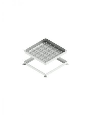 Echipamente pentru retele stradale de apa - Capac otel zincat seria UNIFILL, ascuns patrat 480x480 PL.400x400 Hext.80 Hin.40 cu inchizator B125 - Vodaland gama Urban